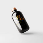 Glass Bottle Mockup of 5 Different Views