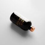 Glass Bottle Mockup of 5 Different Views