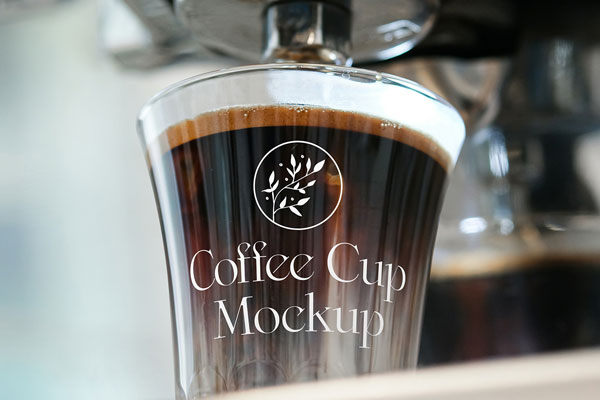 Glass Coffee Cup Mockup