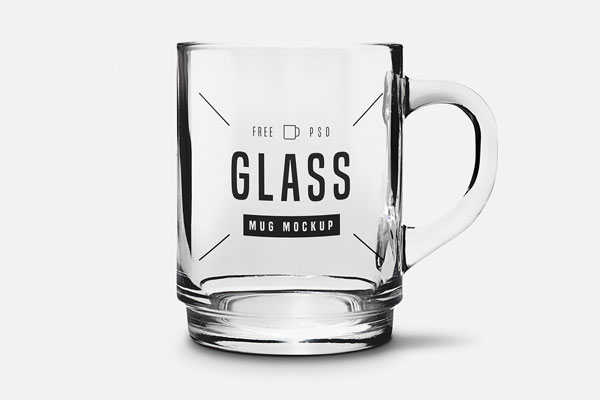 Glass Mug Mockup Front View