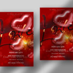 Glitter Valentine’s Day Flyer Template