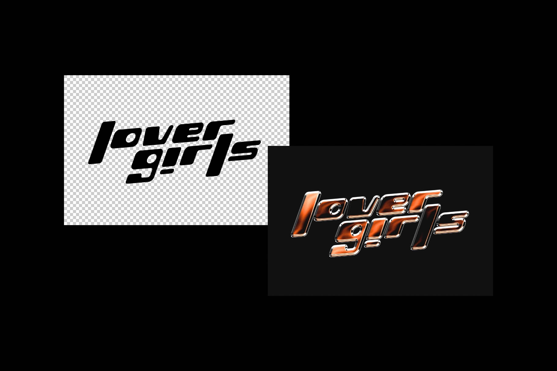 Free Gloss Metal Text Effect / Logo Mockup PSD Template