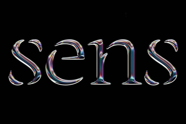 Glossy Chrome Text Effect