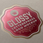 Glossy Foil Letterpress Logo Mockup