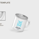 Glossy Metallic Mug Mockup