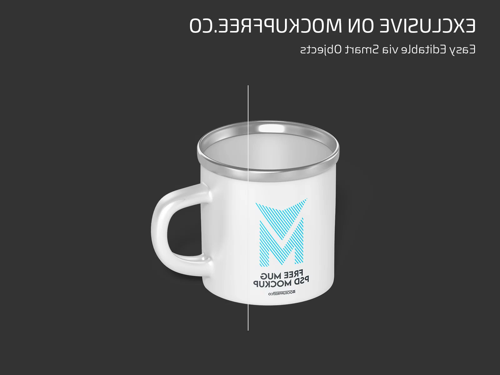 Free Glossy Metallic Mug Mockup PSD Template