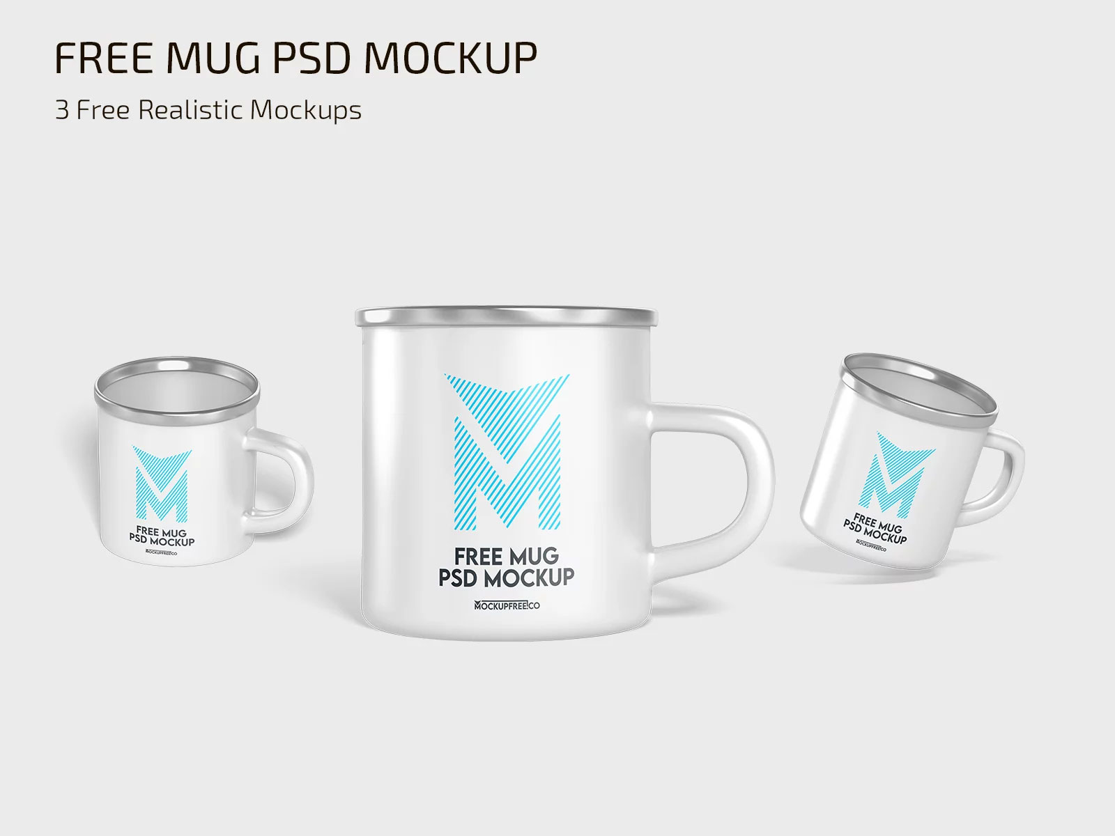Free Glossy Metallic Mug Mockup PSD Template