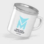 Glossy Metallic Mug Mockup