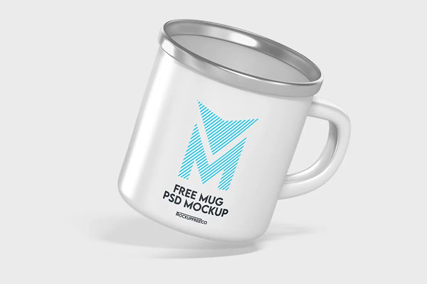 Glossy Metallic Mug Mockup