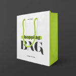 Glossy Plastic Shopping Bag Mockup
