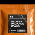 Glossy Sachet Bag Mockup