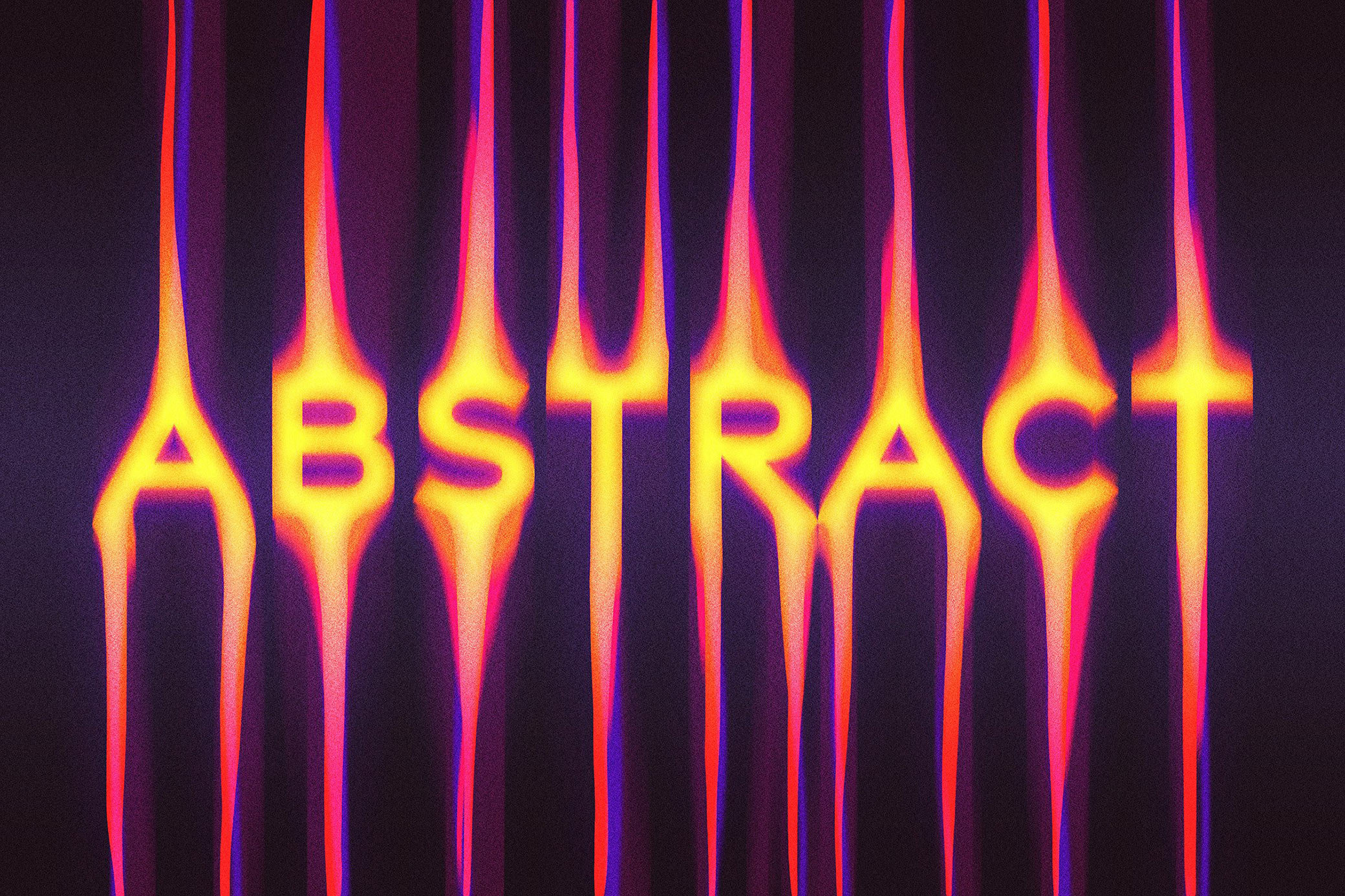 Glowing Color Text Effect FREE PSD