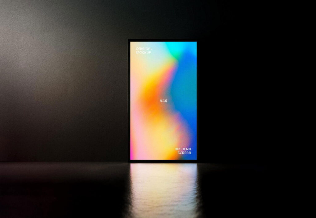 Glowing Screen Mockup