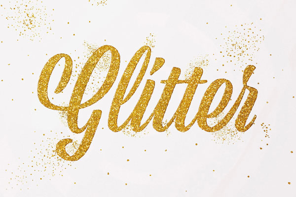 Gold Glitter Logo / Text Effect