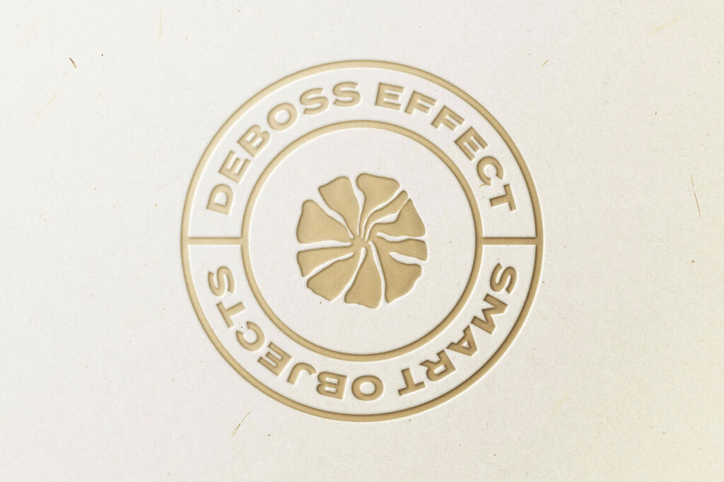 Gold Letterpressed Logo Mockup