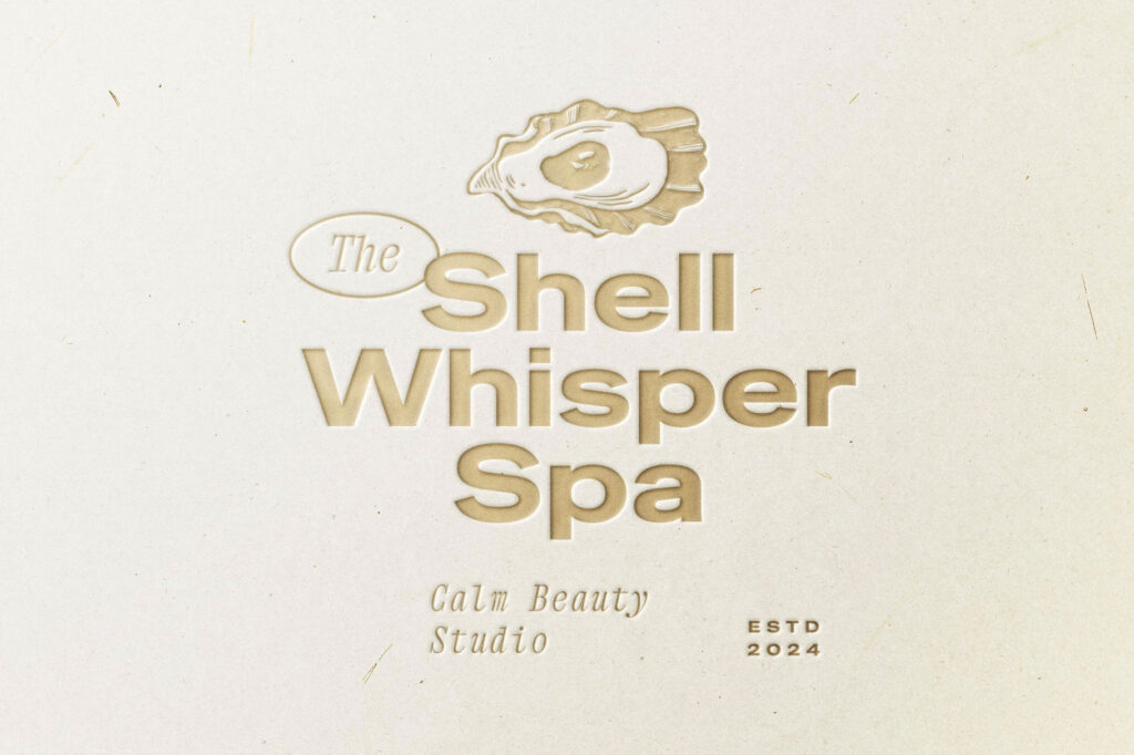 Gold Letterpressed Logo Mockup