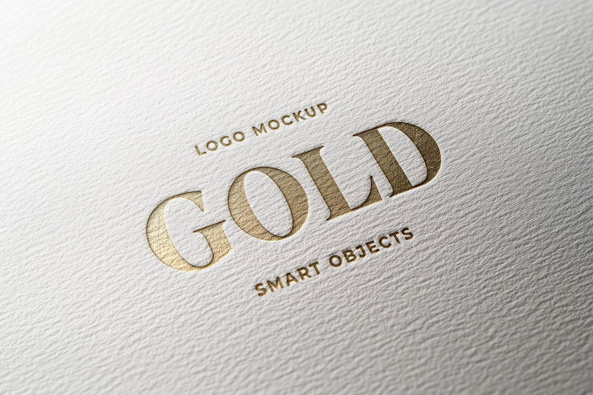 Free Gold Logo Mockup PSD Template