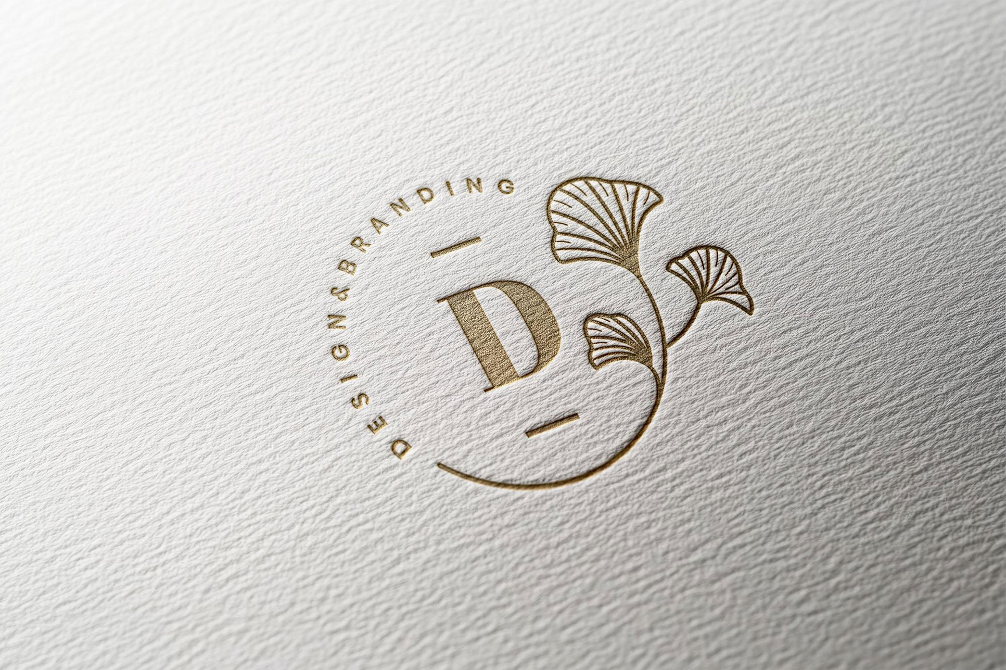 Free Gold Logo Mockup PSD Template