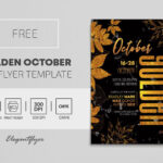 Golden Border Autumn Flyer Template