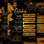 Golden Border Autumn Flyer Template