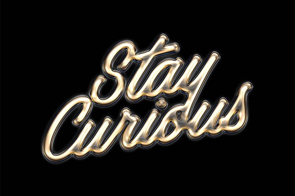 Golden Chrome Logo Mockup / Text Effect