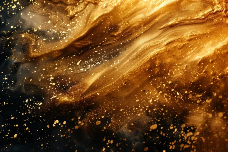 Golden Metallic Abstraction ai prompt preview