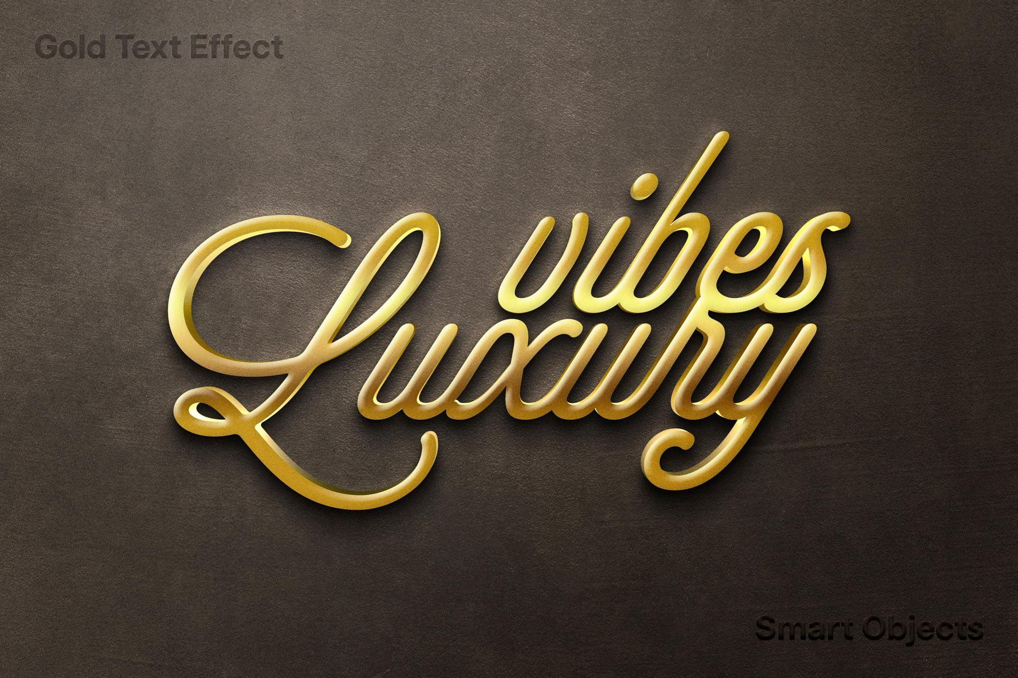Free Golden Text Effect PSD Template