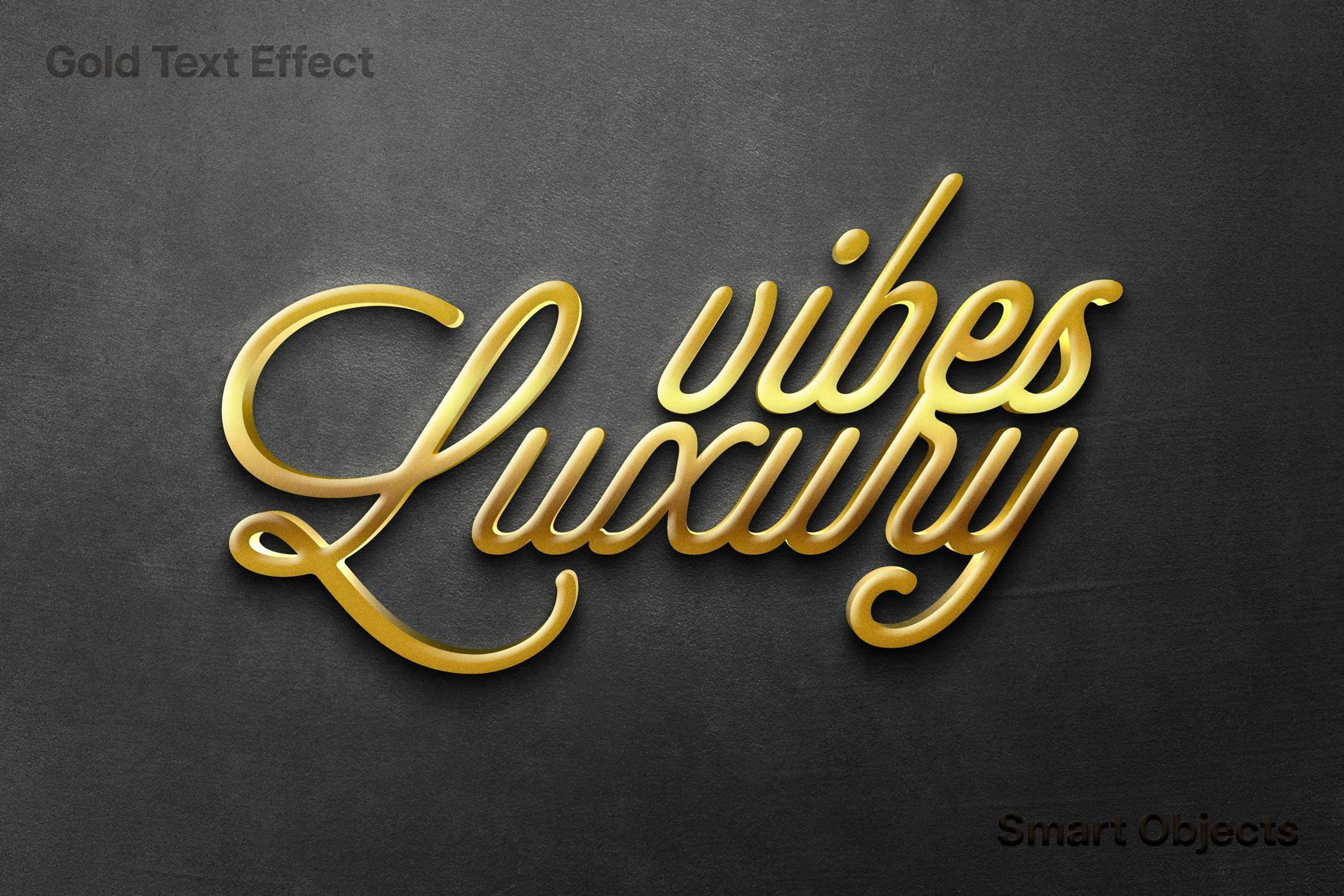 Free Golden Text Effect PSD Template