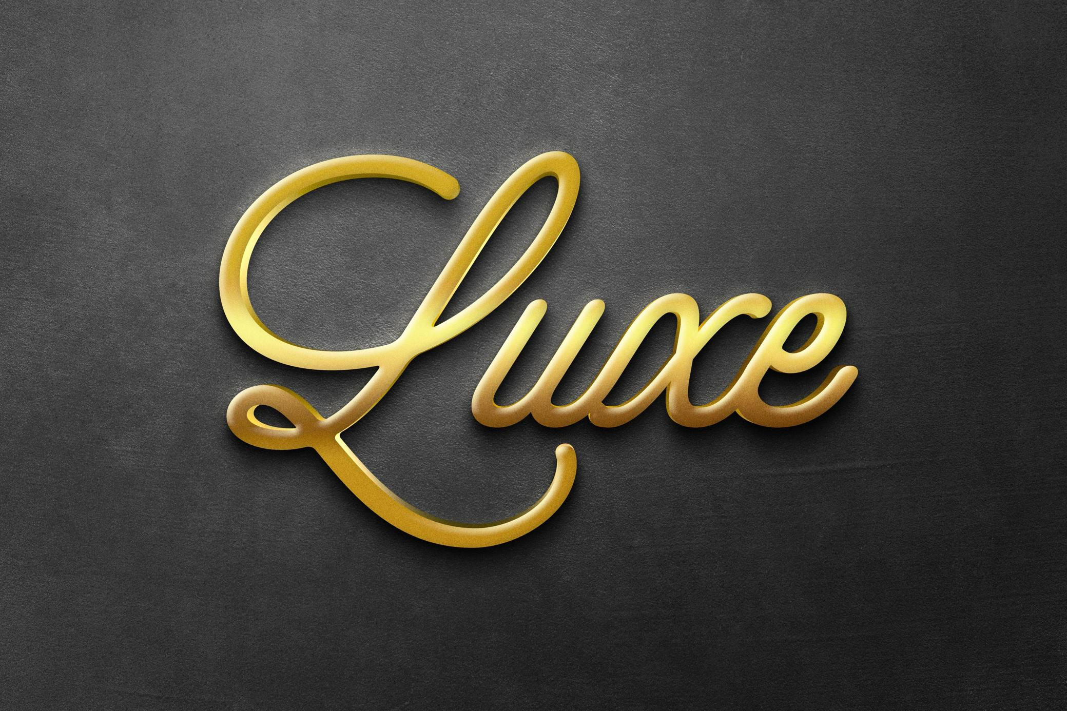 Free Golden Text Effect PSD Template