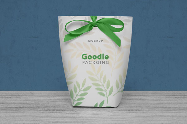 Goodie Bag Mockup with a Ribbon