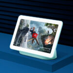 Google Home Hub Mockup in the Half-Side View