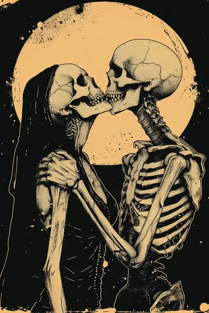 Gothic Skeleton Embrace