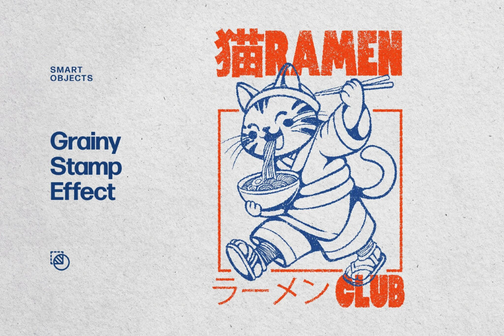 Grainy Stamp Ink Effect / Logo Mockup