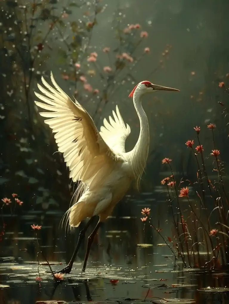 Graphic Crane Dance ai prompt preview