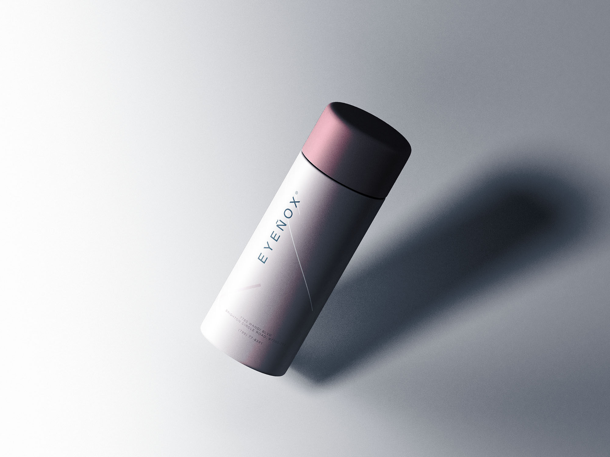 Gravity Cylinder Packaging Mockup with Shadow in the Background FREE PSD