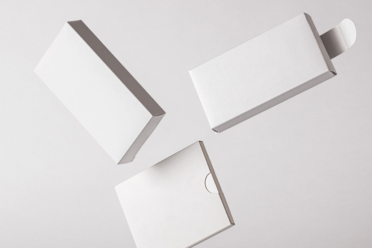 Free Gravity Product Boxes Branding Mockup PSD Template