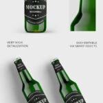 Green Beer Bottle Mockups