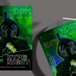 Green Modern DJ Party Flyer Template