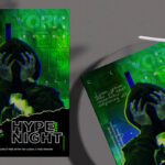 Green Modern DJ Party Flyer Template