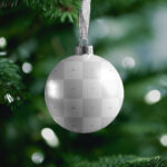 Green Tree Christmas Ball Mockup