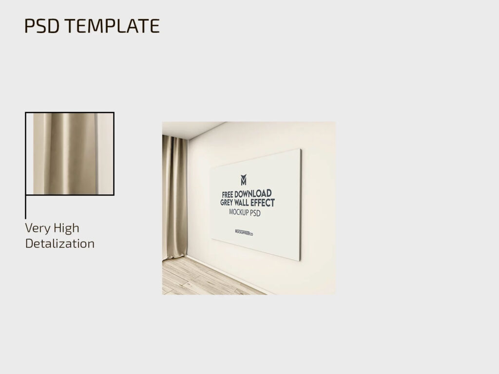 Grey Wall Effect Mockup