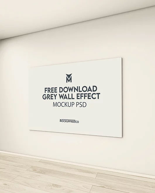 Grey Wall Effect Mockup