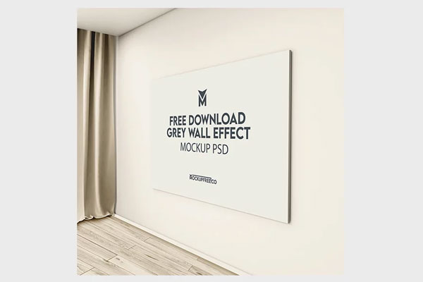 Grey Wall Effect Mockup