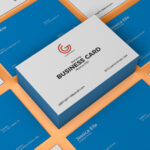Grid Brand Business Card Mockup