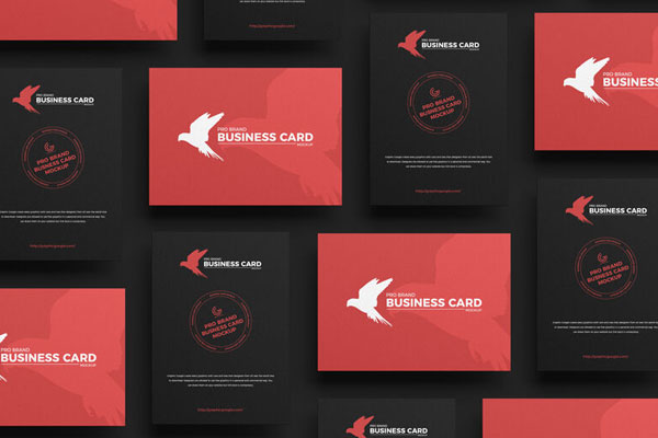 Grid Brand Business Card Mockup