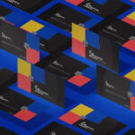 Grid Style Mockup Featuring Business Cards in Different Positions