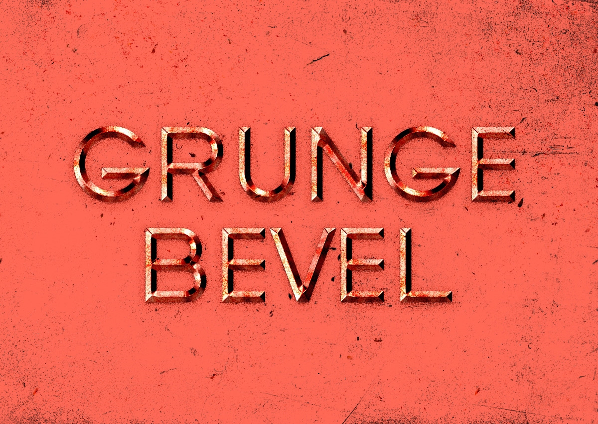Grunge Bevel Text Effect FREE PSD