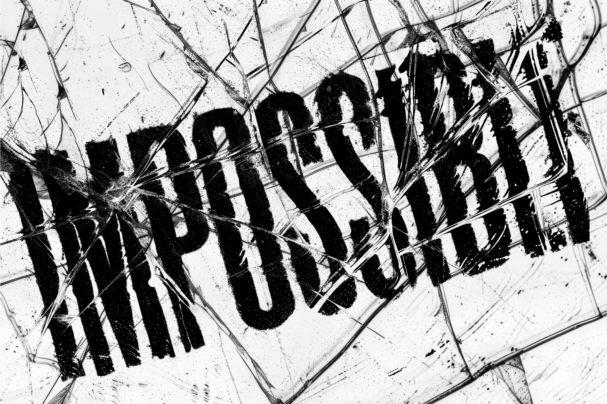 Free Grunge Broken Text Effect PSD Template