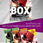 Grunge Gloves Box Tournament Flyer Template