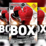 Grunge Gloves Box Tournament Flyer Template